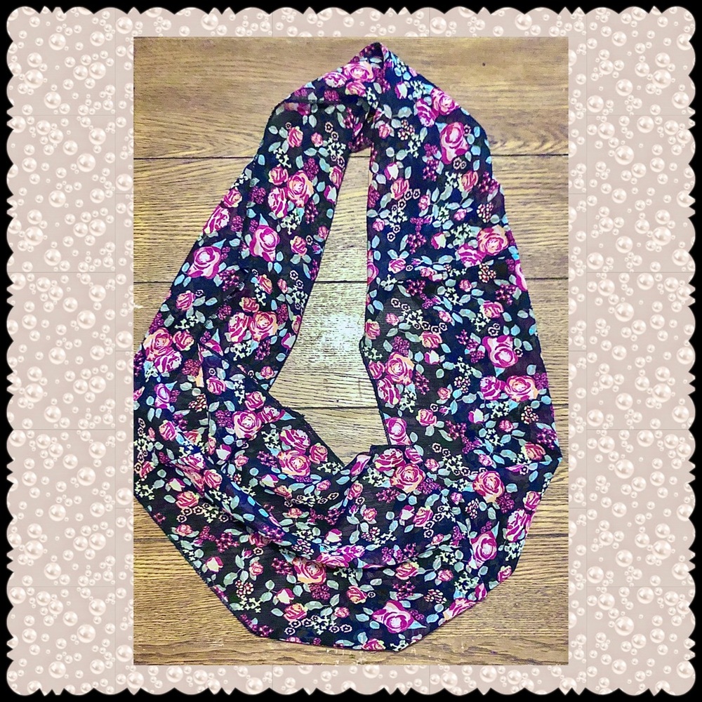 Ladies Floral Infinity Scarf